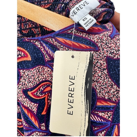 NWT Evereve Noelle Open Back Cut Outdoor Floral Print Maxi Dress Women's Size XS - Picture 7 of 11